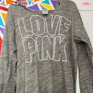 VS PINK Grey See-through Hoodie